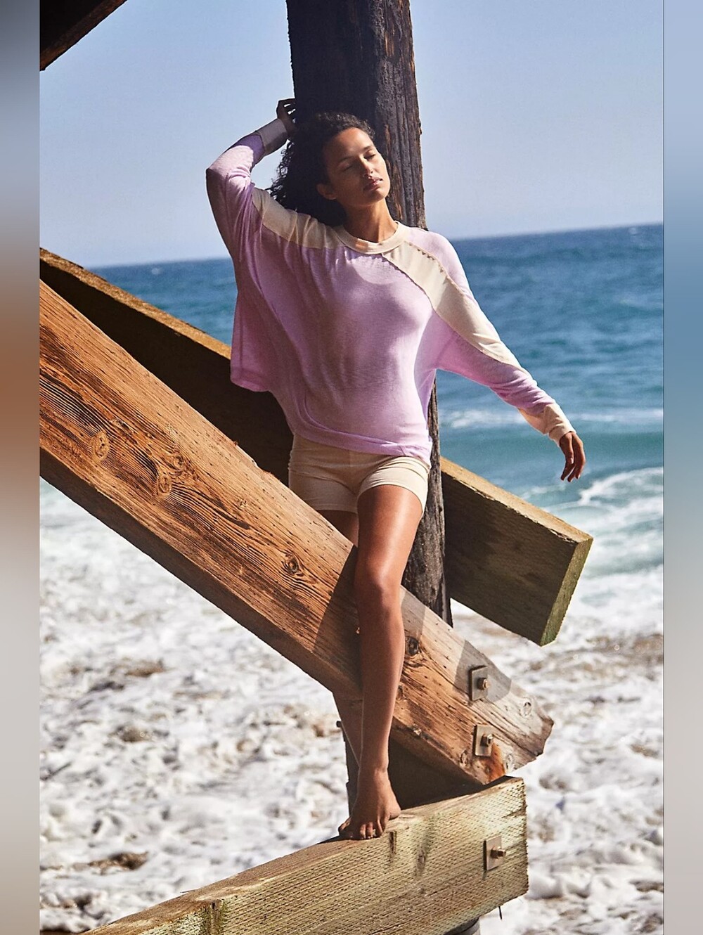 NWT Free People All About It Long Sleeve Tee